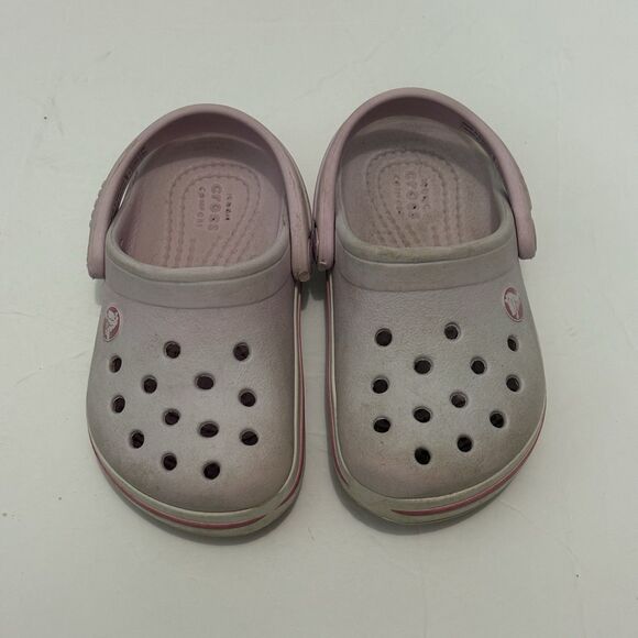 Bundle Toddler Girls Shoes Size 6C Crocs Sandals Jellies Spring Summer Pink - Picture 2 of 13
